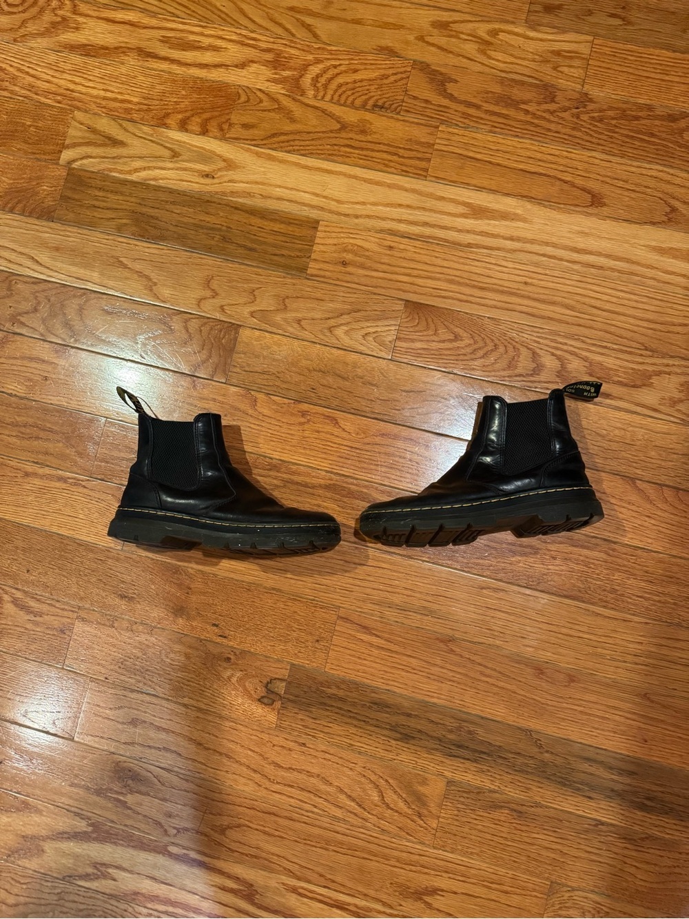 Dr. Martens Embury Leather Boots Womens US 8 EU 39 Black Slip On Unisex Chelsea